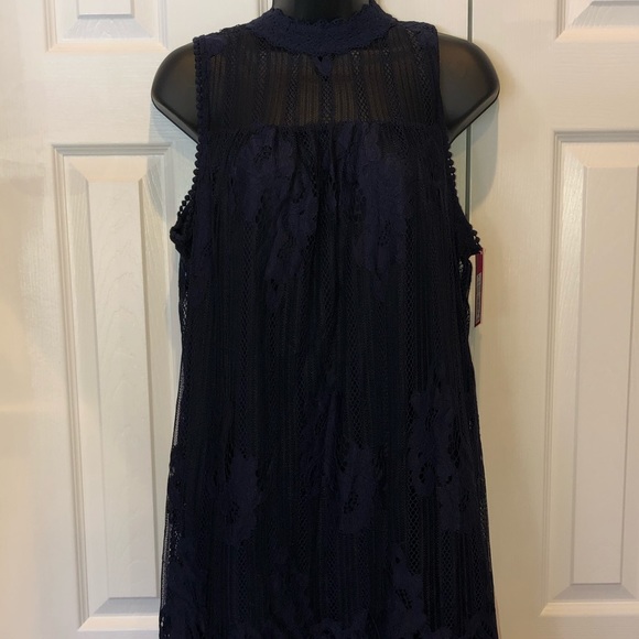 NWT XHILARATION Navy Lace Dress - Picture 3 of 5